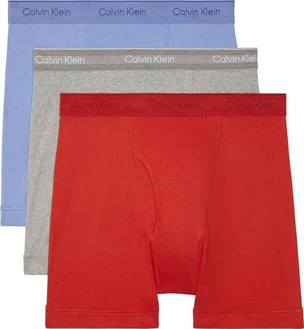 Calvin Klein Men's 100% Cotton Boxer Briefs 3 Pack - NB4003