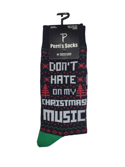 Perri's Socks Novelty Christmas Music Crew, Black - PSE125-001, O/S