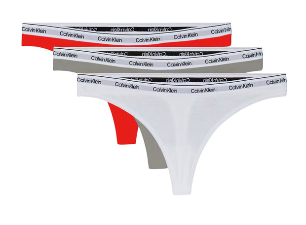 Calvin Klein Modern Logo 3-Pack Low Rise Thong - QD5209