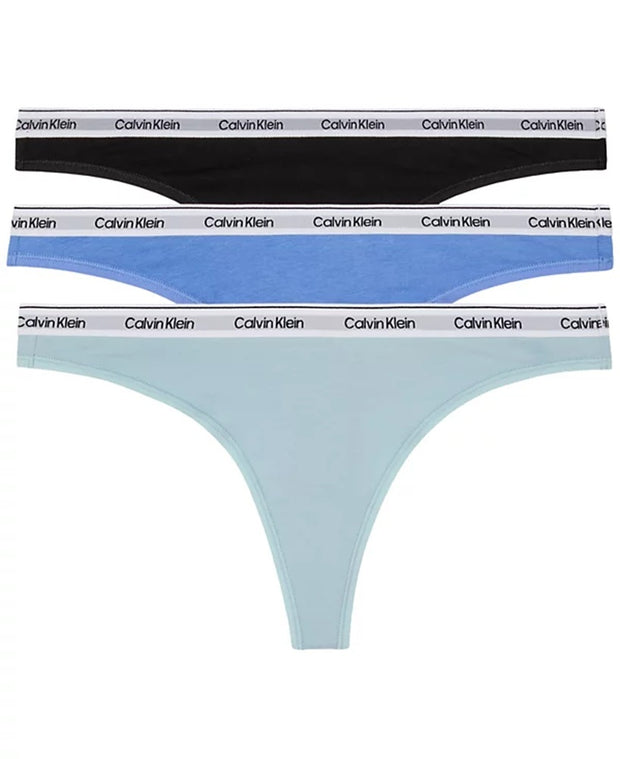 Calvin Klein Modern Logo 3-Pack Low Rise Thong - QD5209