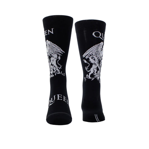 Perri's Socks Queen White Crest Crew Socks - QUC105-001