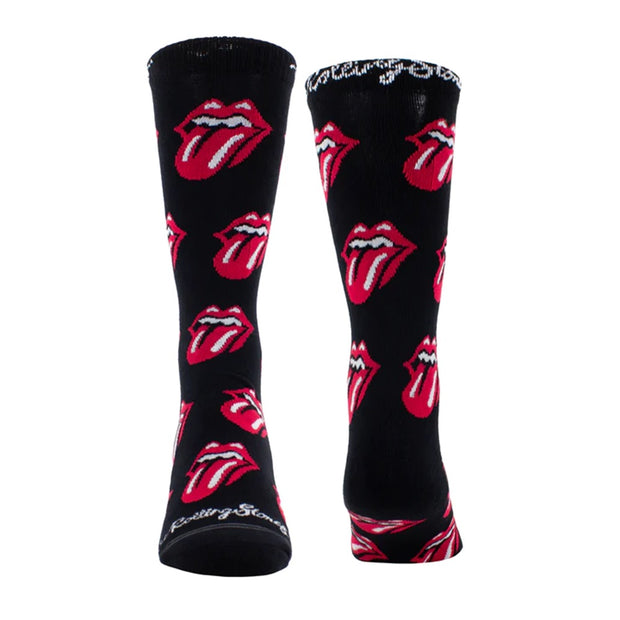 Perri's Socks The Rolling Stones Allover Red Tongues Crew Socks - RSC301-001