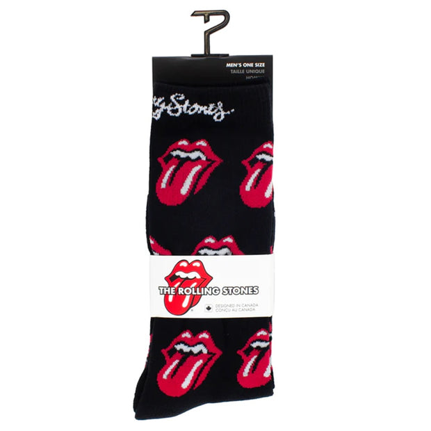 Perri's Socks The Rolling Stones Allover Red Tongues Crew Socks - RSC301-001