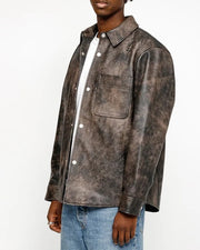 Stussy Leather Overshirt - 1118314