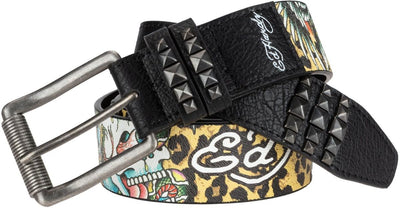 Ed Hardy Leopard with Pyramid Studs Belt - VB93808EHQA