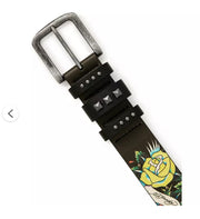 Ed Hardy Skulls and Roses Studded Belt - VB93810EHQA