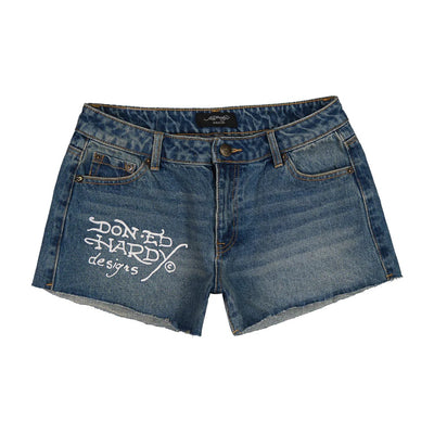 Ed Hardy Orchid Denim Short - WEHD8000-7