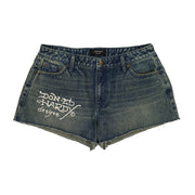 Ed Hardy Heart Dagger Denim Short - WEHD8000-8