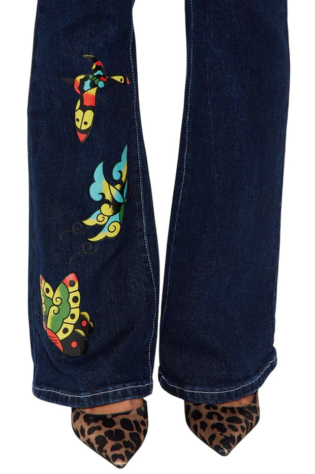 Ed Hardy Butterflies Bootcut Jeans - WEHD8800-2