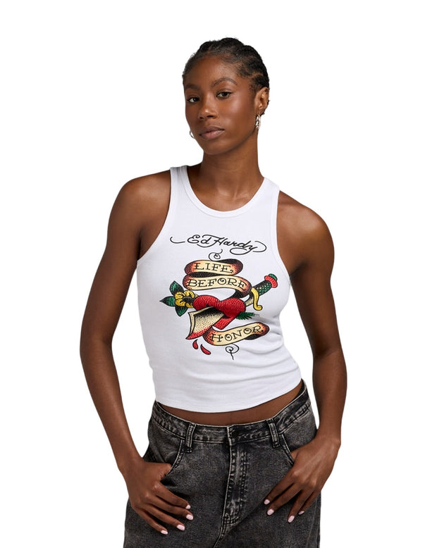 Ed Hardy Heart Sword Tank Top - EHW1207-5RS