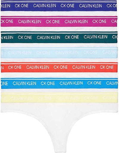 Calvin Klein Women's CK One Cotton Thong Panty 7 Pack - QF6574