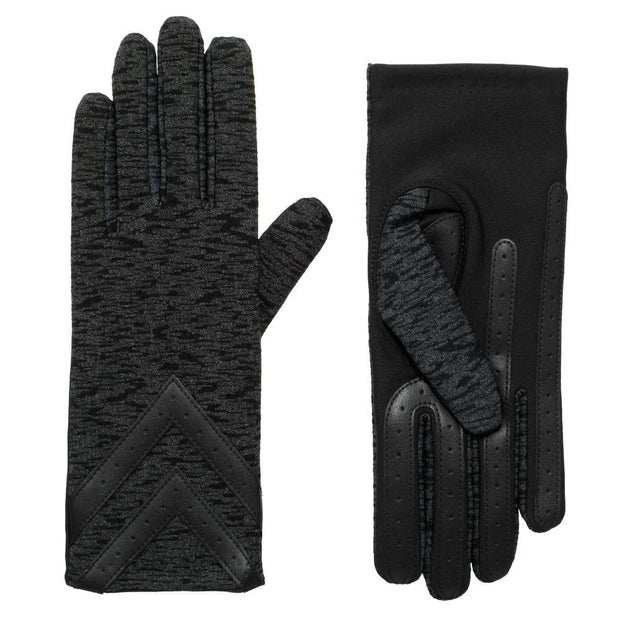 Isotoner Women's Spandex 3-Button Length Chevron Gloves - A30276