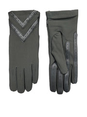 Isotoner Women's Spandex 3-Button Length Chevron Gloves - A30276