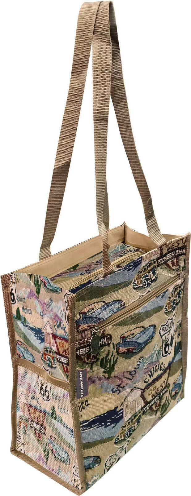 Route 66 Tapestry Travel Shopping Tote Bag - T312A#66