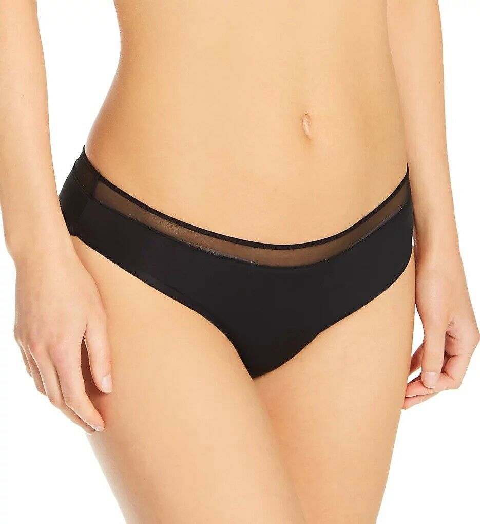 Timpa Women's Mesh Low Cut Bikini Panty, 630800, Black, S at