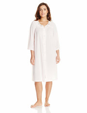 Shadowline Short 3/4 Sleeve Button Down Robe - 77280