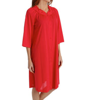 Shadowline Short 3/4 Sleeve Button Down Robe - 77280