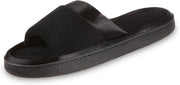 Isotoner Women’s Microterry Satin Trim Wider Width Slide Slippers - 96004