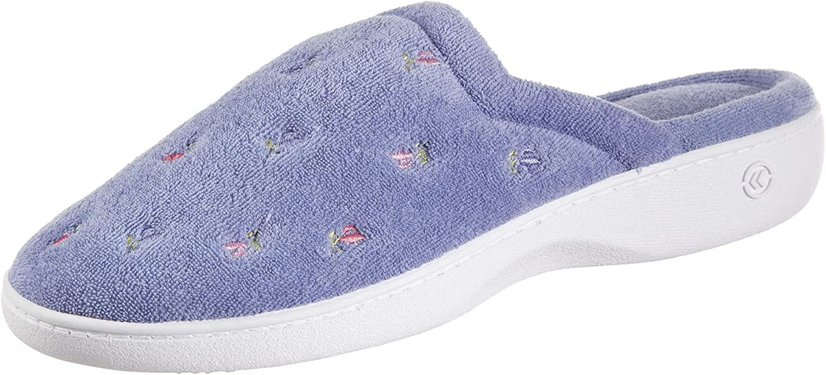 Isotoner Women's Terry Slip on Clog Slipper with Memory Foam - 96005 ...
