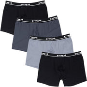 Papi Men's Cotton Stretch Waistband Solid Boxer Briefs Pack of 4 - 990001