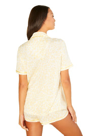 Cosabella Bella Printed Short Sleeve Top & Boxer Pajamas - AMORP9622