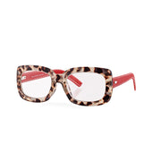 Ryan Simkhai Eyeshop CHELSEA Bone Tortoise Red Vegan Leather