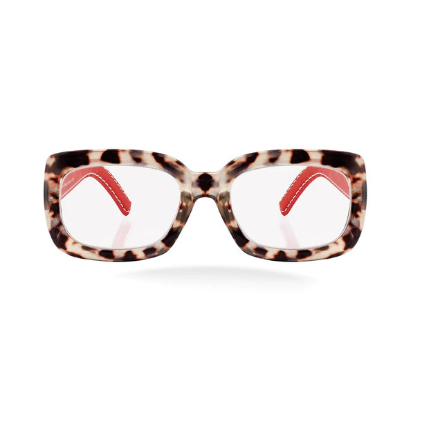 Ryan Simkhai Eyeshop CHELSEA Bone Tortoise Red Vegan Leather