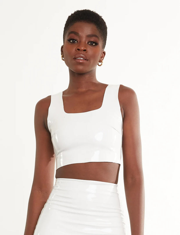 Commando Faux Patent Leather Crop Top - FLT110