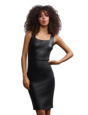 Commando Faux Leather Square Neck Dress - FLT302