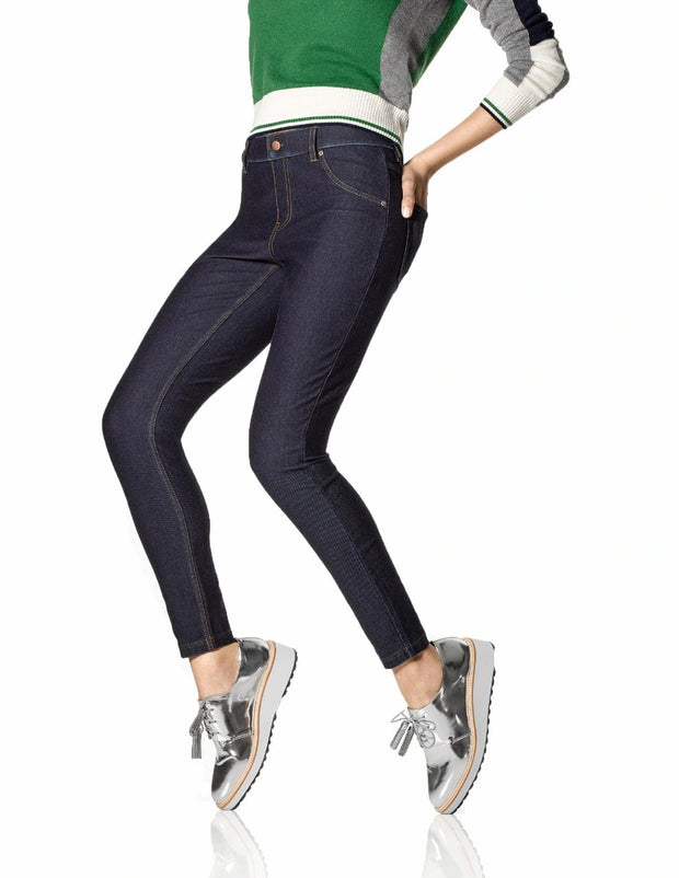 HUE, Jeans, Denim Hue Jeggings Size Xs False Front Pockets Backpockets  Elastic Waist