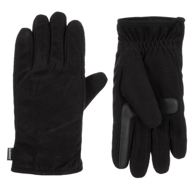 Isotoner Men's Fleece Gloves with Pieced Back - A70168