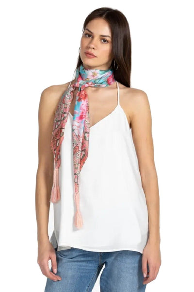 Johnny Was Pink Rose Scarf - C92623-1
