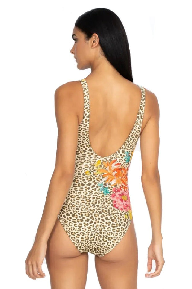 Johnny Was Leopard Wrap One Piece - CSW3222-H