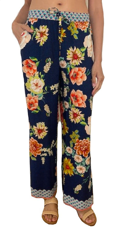 Johnny Was Floral Border Split Pant - CSW3522-H