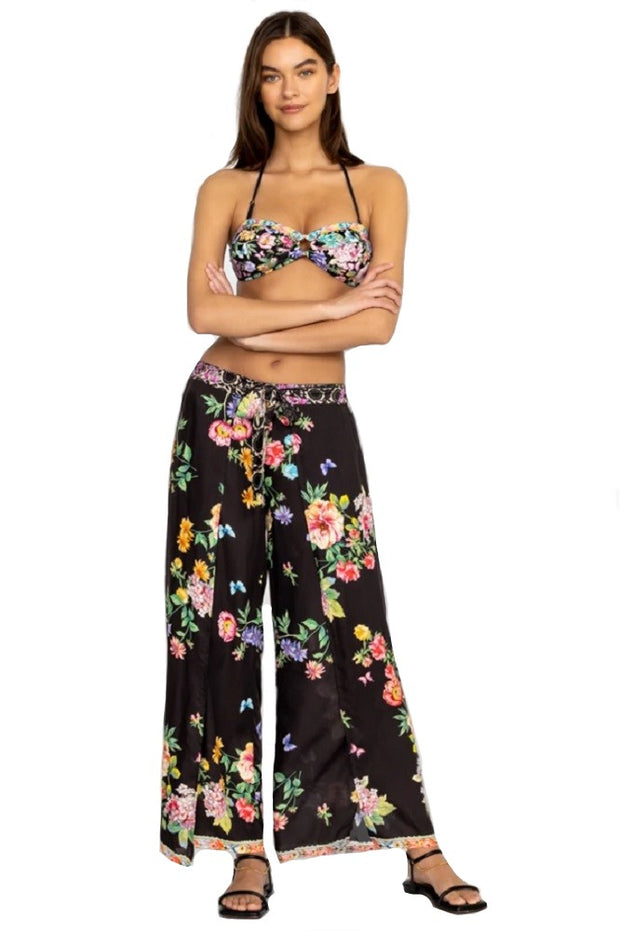 Johnny Was Black Butterfly Wrap Pant - CSW3923-M