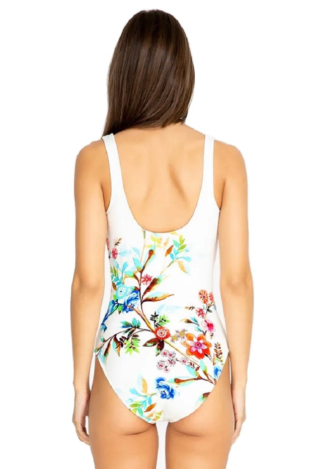 Johnny Was Lei Floral Tank Suit - CSW5022BU