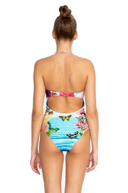 Johnny Was Costa Azul Cut Out One Piece Swimsuit - CSW9221-M