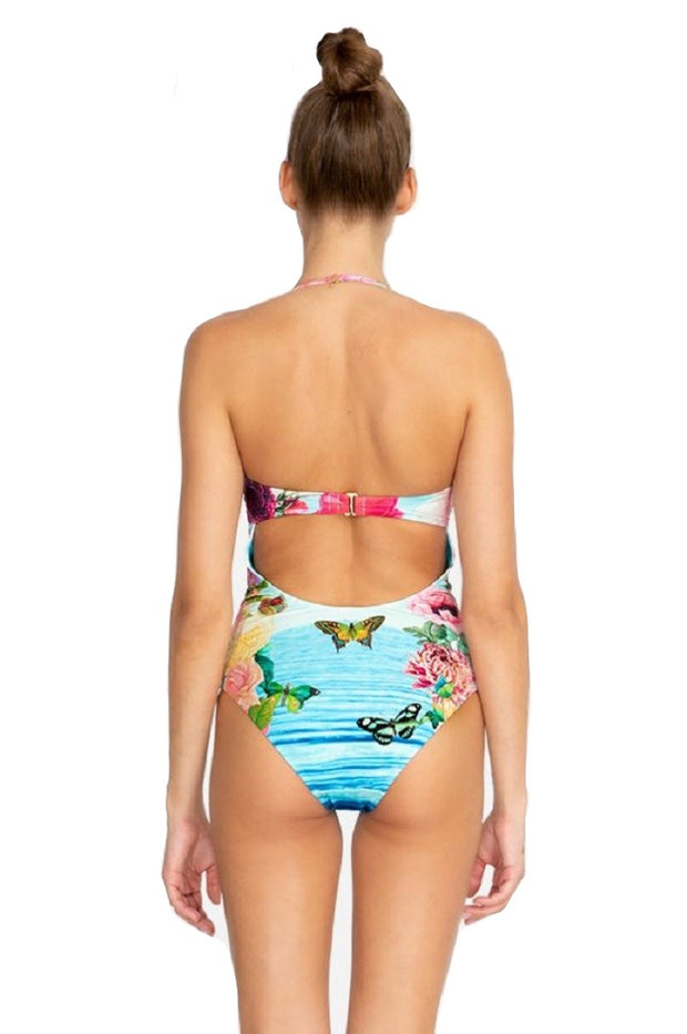 Johnny Was Costa Azul Cut Out One Piece Swimsuit - CSW9221-M