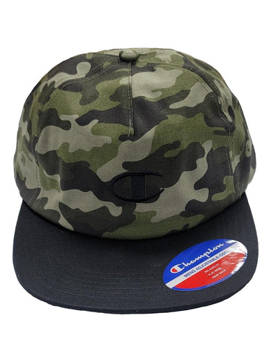 Champion Camo Unstructed Flat Bill Cap One Size Olive - CV7-0742