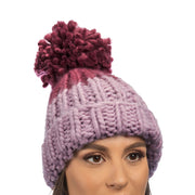 Lemon Women's Colorblock Hand Knit Beanie One Size - CW-2088