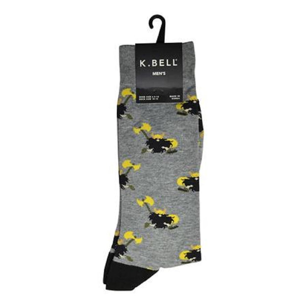 K. Bell Men's Horde Crew Socks One Size Charcoal Heather - KBMS15H103-01