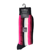 K. Bell Racing Stripes Crew Men's Socks One Size - 66913M