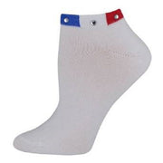 K. Bell Women's Socks Sport American Stripe Quarter White One Size - 16837