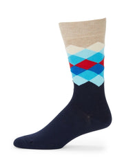 Happy Socks Men's Patterned Crew Socks One Size - FAD01-6001