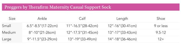 Preggers Core-Spun TechnologyModerate Support Maternity Casual Socks 20-30 mmHg