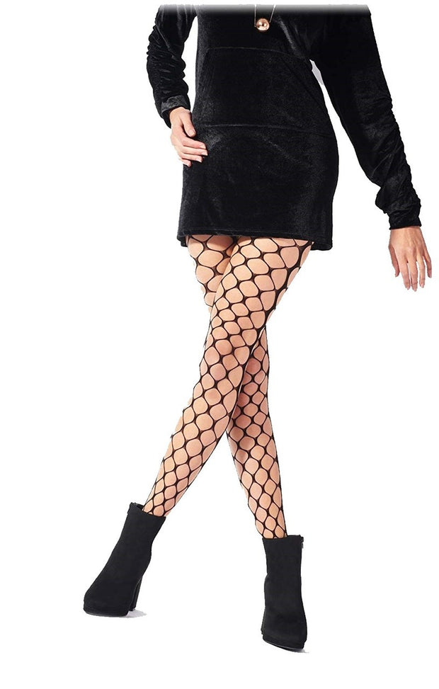 Pretty Polly Very Large Net Tights One Size Black - PNAVP6