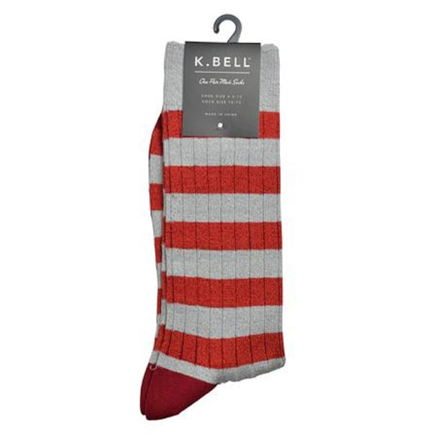 K. Bell Men's Rugby Marled Crew Socks One Size - 68136M