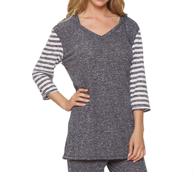 Felina Summer Vacation Tunic with Hoodie & Open Back - 970089