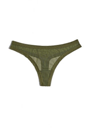 Blush Lingerie The Mesh Lace Trim Thong Panty - 0259622