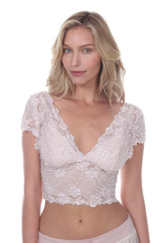 PJ Harlow Grace Lace Hand Beaded Cami With Sleeves
